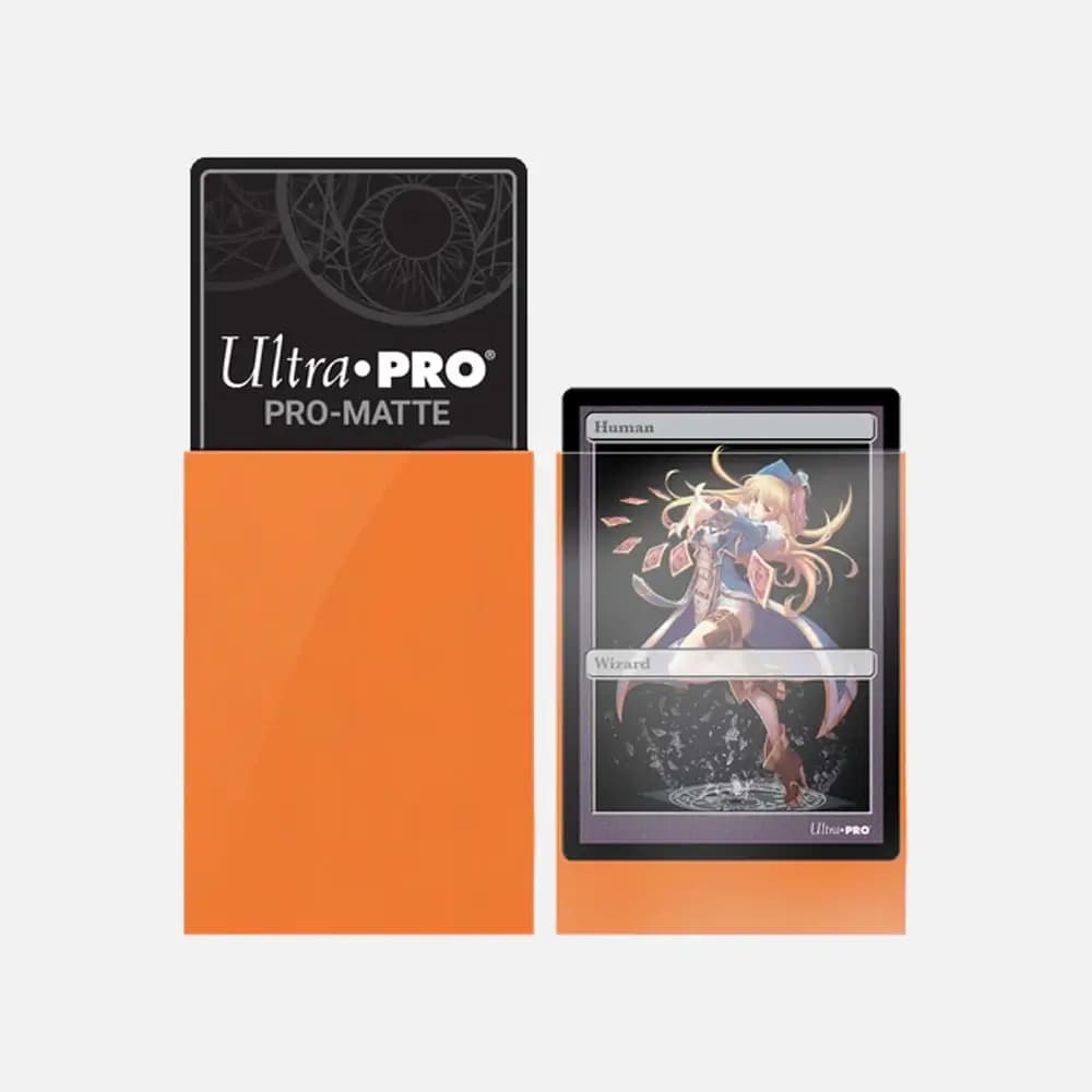 Ultra Pro Small Matte zaščitni ovitki - Oranžni (60 kosov)