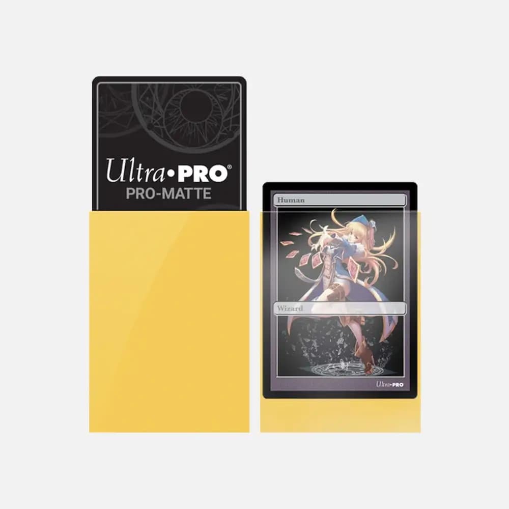 Ultra Pro Small Matte zaščitni ovitki - Rumeni (60 kosov)