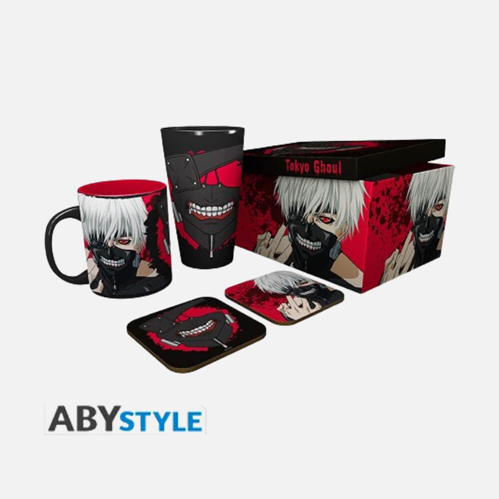Paket Tokyo Ghoul: Velik kozarec, skodelica (320ml) in dve podlogi Ken (320ml)