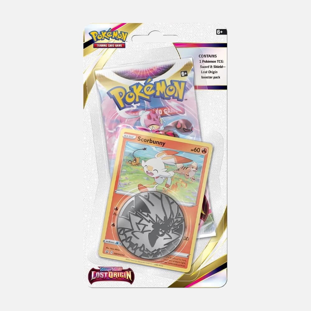 Pokémon karte Lost Origin Checklane Blister Scorbunny