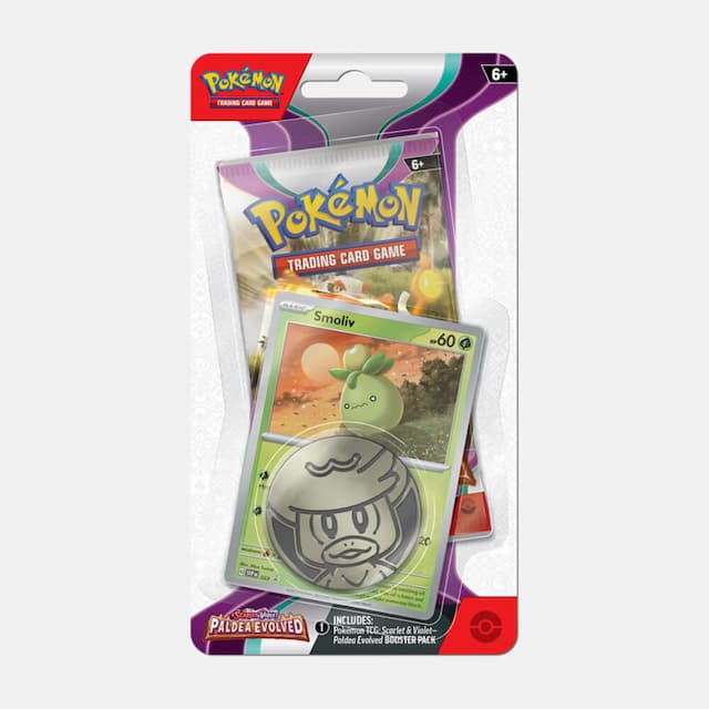 Pokémon karte (SV02) Paldea Evolved Checklane Blister Smoliv