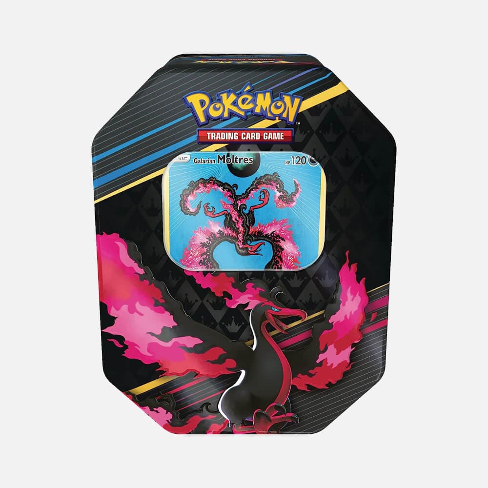 Pokémon karte Crown Zenith Tin – Galarian Moltres