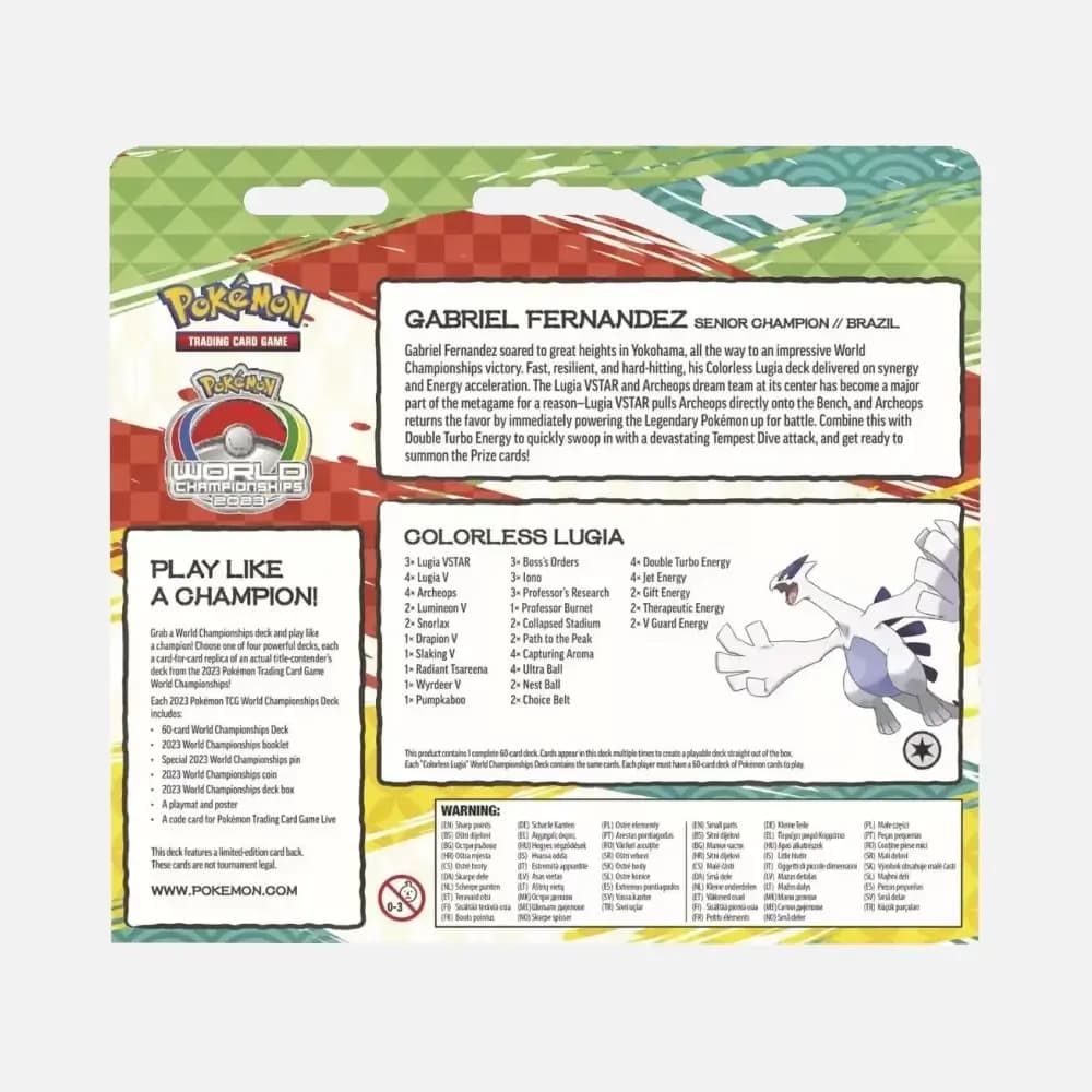 Pokémon karte 2023 World Championship Deck - Gabriel Fernandez