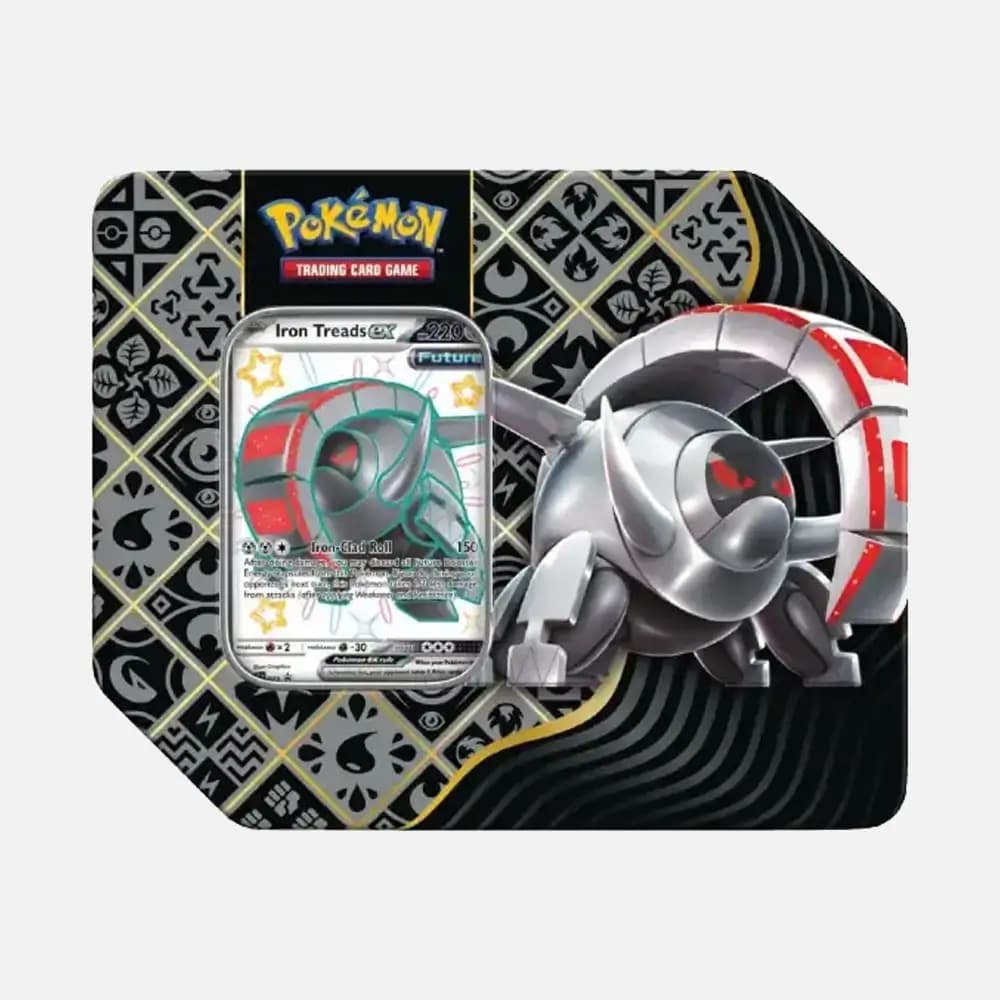 Pokémon karte (SV4.5) Paldean Fates Tin 5-booster Iron Treads EX