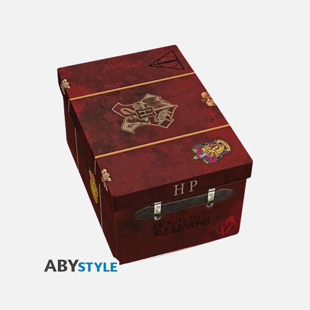 Paket Harry Potter: 3D skodelica (250ml), 3D obesek, Pin Hogwarts' suitcase