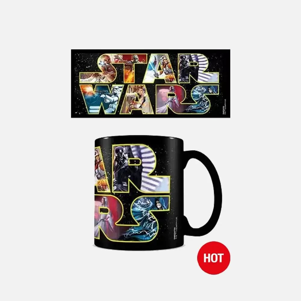 Skodelica Star Wars Logo And Characters (heat change) (315ml)