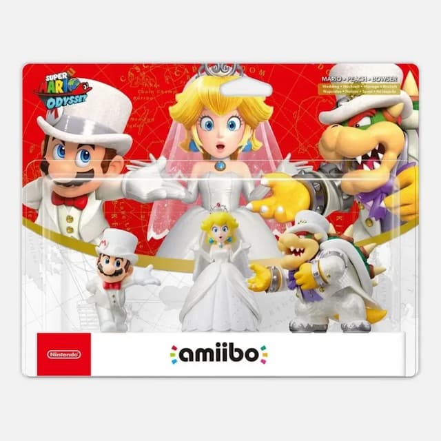 Figura Super Mario Wedding Outfit Triple Pack (Mario, Peach, and Bowser)