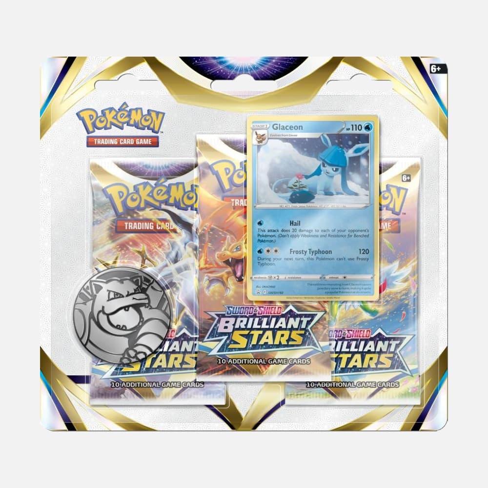 Brilliant Stars 3-Pack Blister Glaceon - Pokémon cards