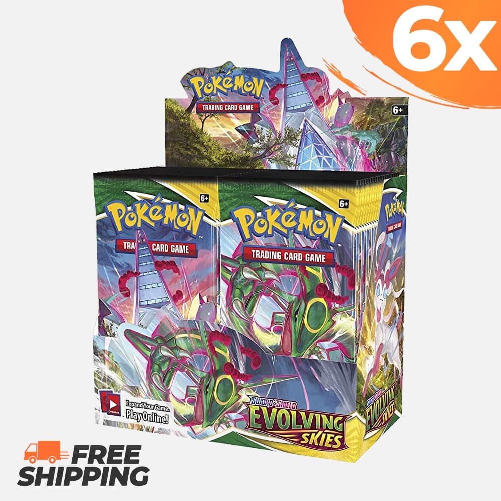 6x Evolving Skies Booster Box - CASE - Pokémon TCG
