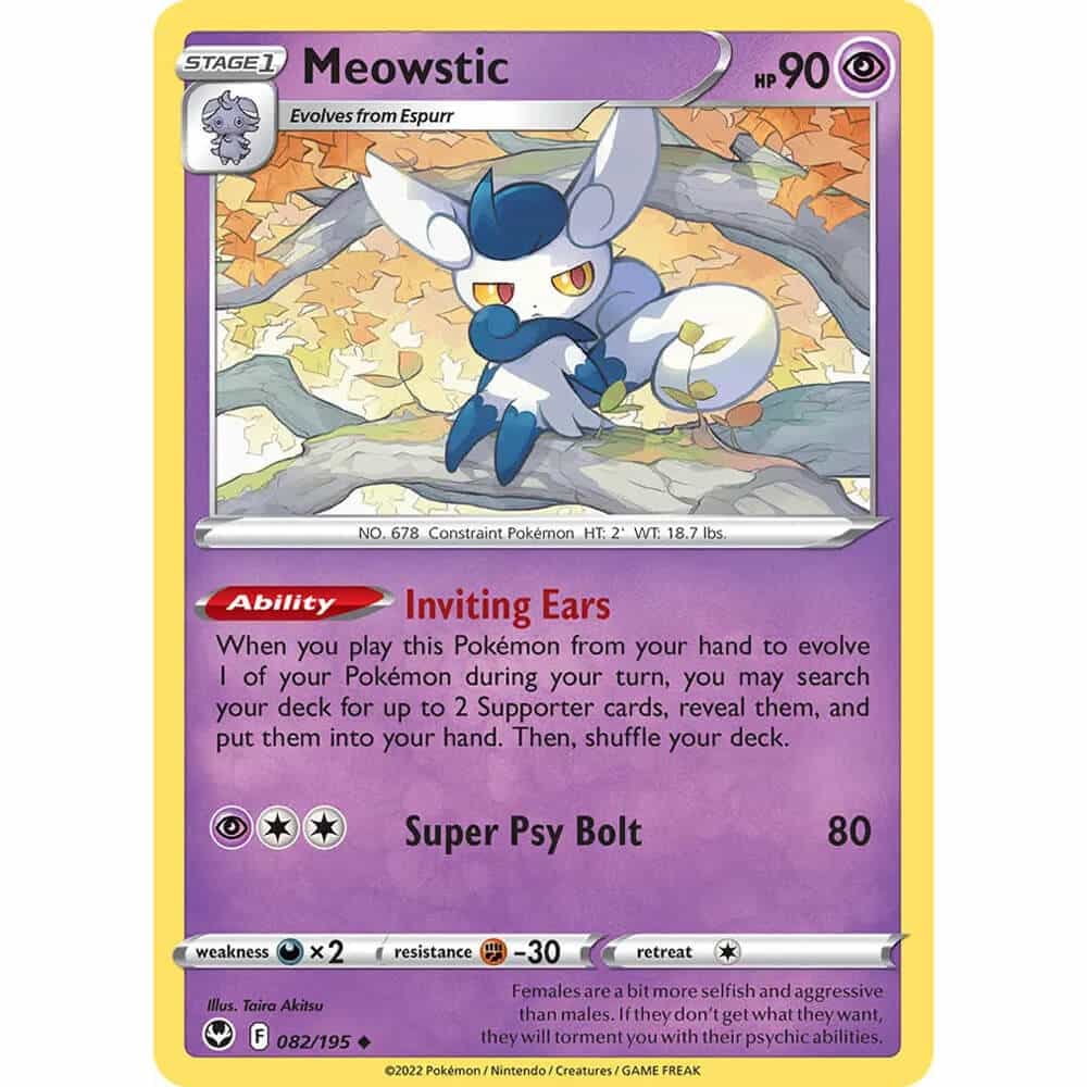 Meowstic - 082-195 (RH) - Pokémon Card