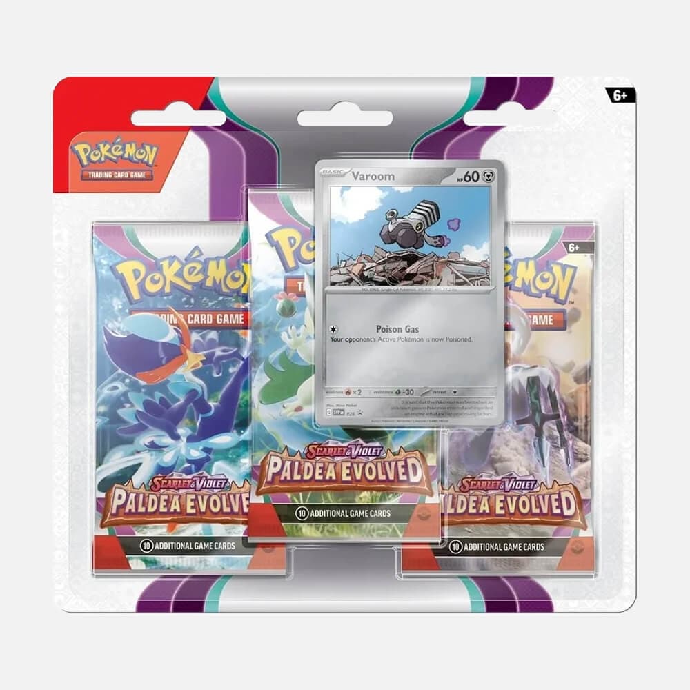 Paldea Evolved (SV02) 3-Pack Blister Varoom - Pokémon cards