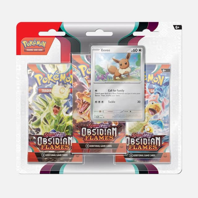 Obsidian Flames 3-Pack Blister Eevee – Pokémon cards