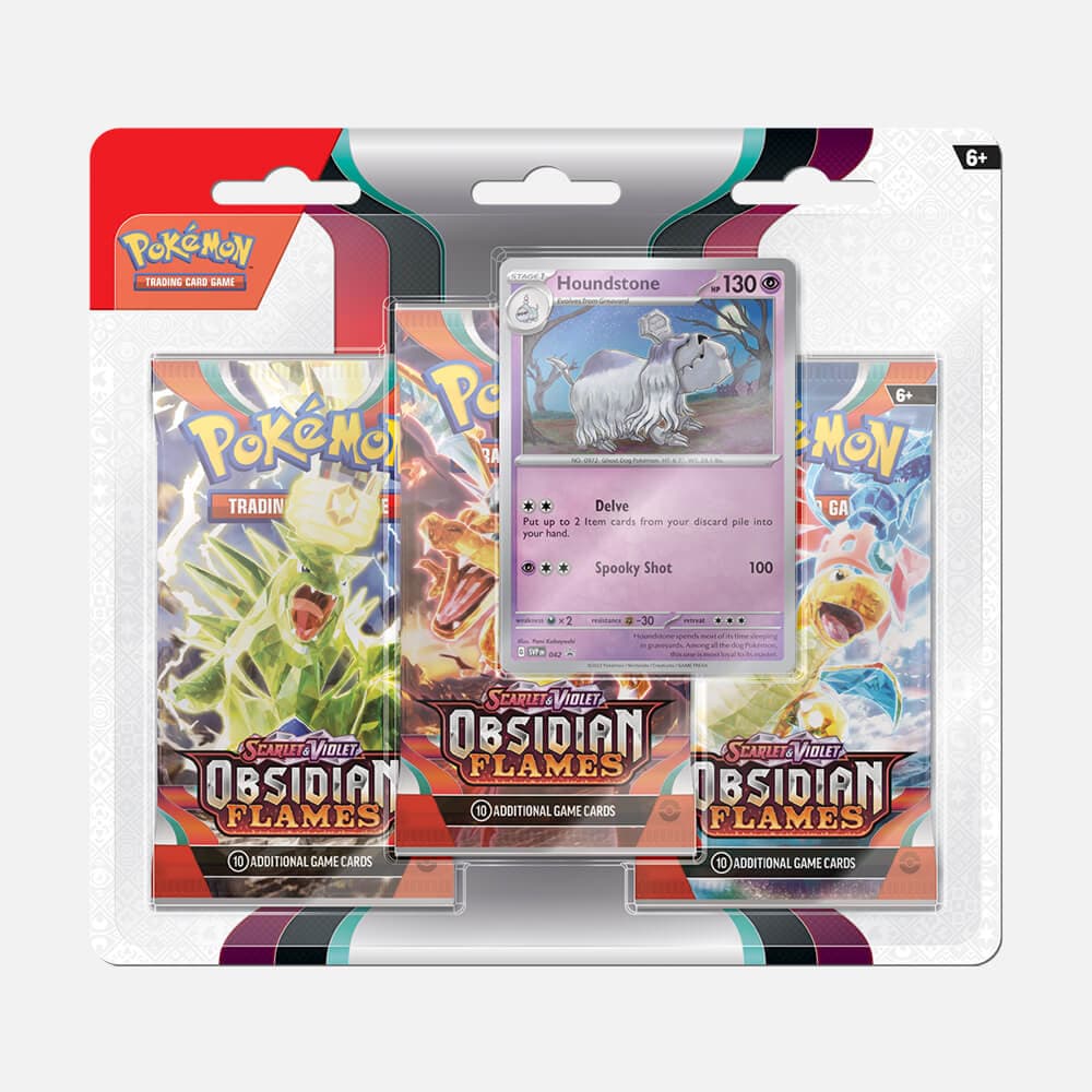 Obsidian Flames 3-Pack Blister Houndstone – Pokémon TCG