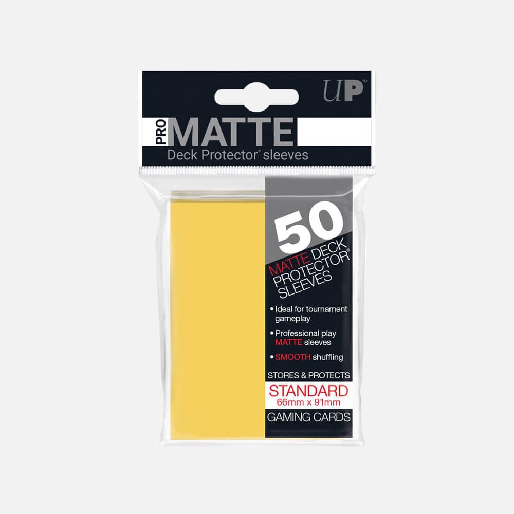 PRO-Matte Yellow Standard Deck Protectors Sleeves (50pcs)
