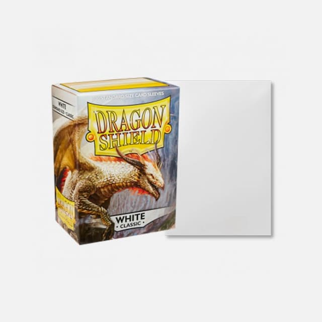 Dragon Shield (DS): Standard Classic White Sleeves (100pcs)