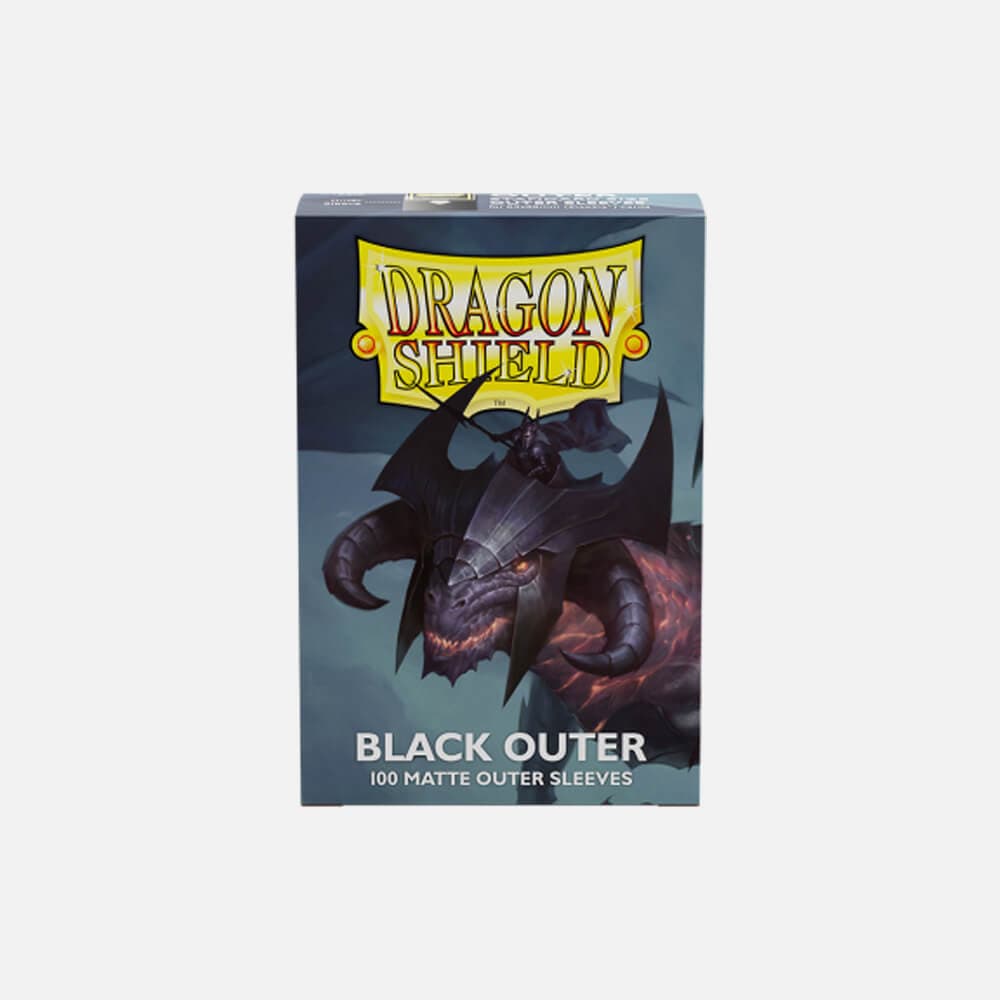 Dragon Shield (DS): Standard Size Matte Black Outer Sleeves (100pcs)