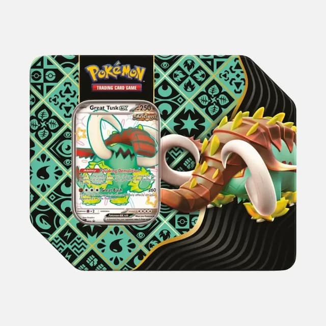 Paldean Fates (SV4.5) Tin 5-booster Shiny Great Tusk ex - Pokémon cards