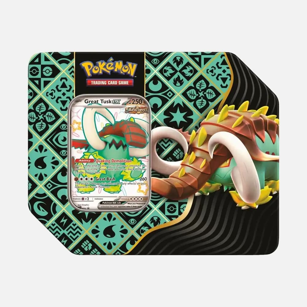 Paldean Fates (SV4.5) Tin 5-booster Shiny Great Tusk ex - Pokémon cards