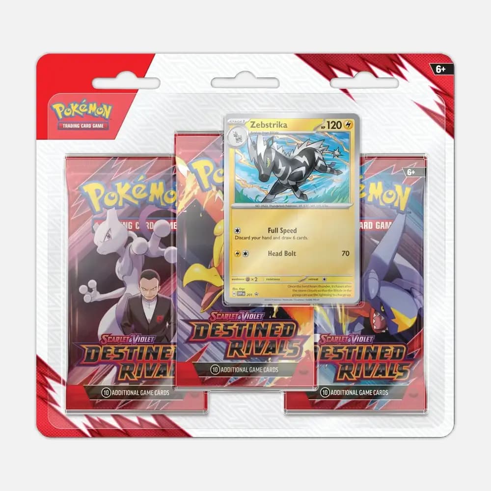 Destined Rivals (SV10) 3-Pack Blister Zebstrika - Pokémon cards