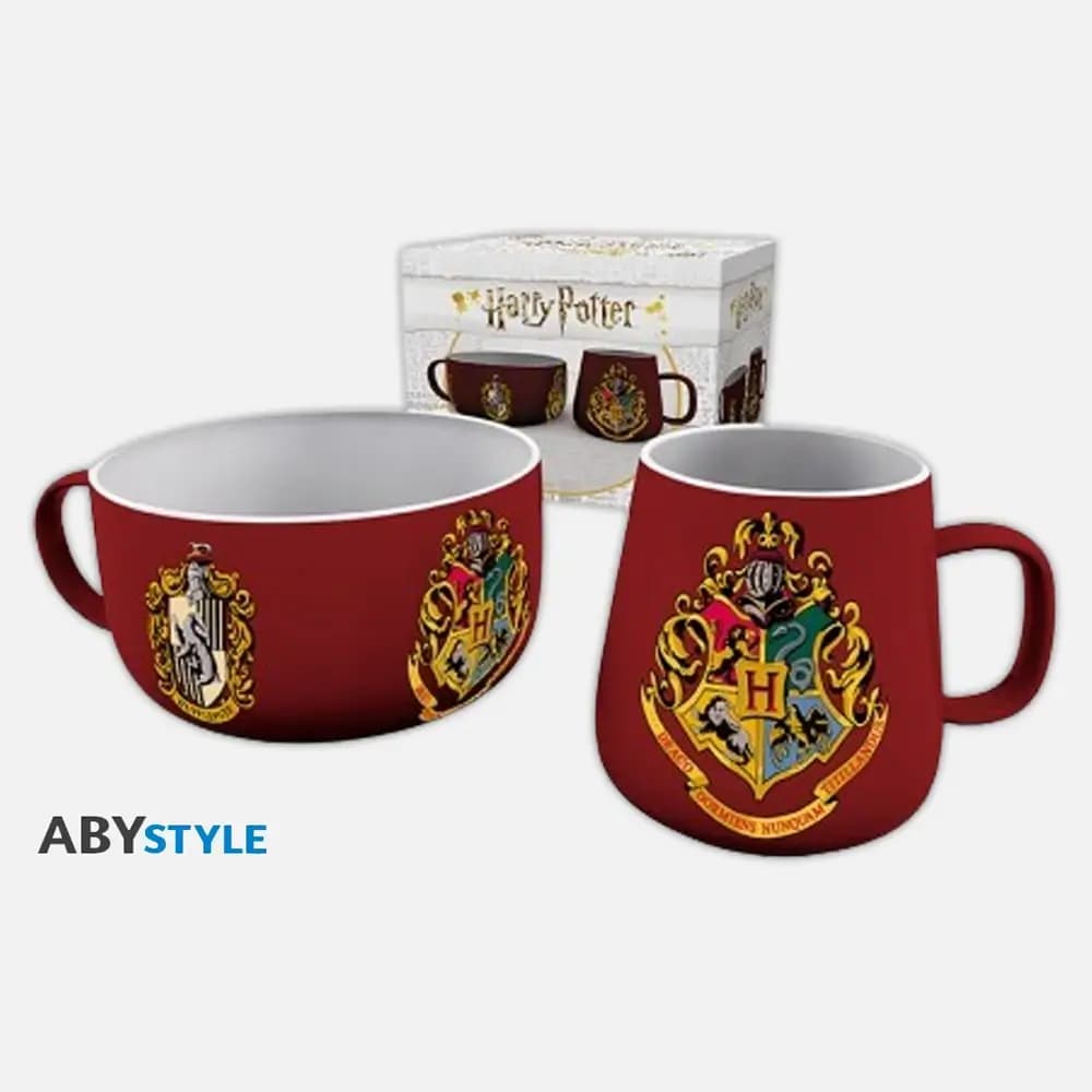 Breakfast Set Mug + Bowl Harry Potter Crests