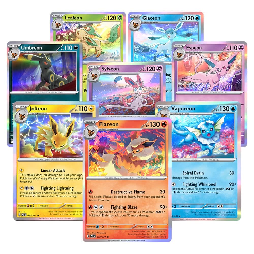 Eeveelutions Holo Set (8 Cards) - Pokémon Cards