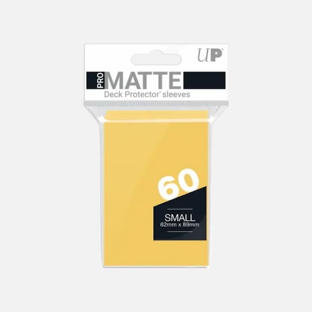 Ultra Pro Small Matte zaščitni ovitki - Rumeni (60 kosov)