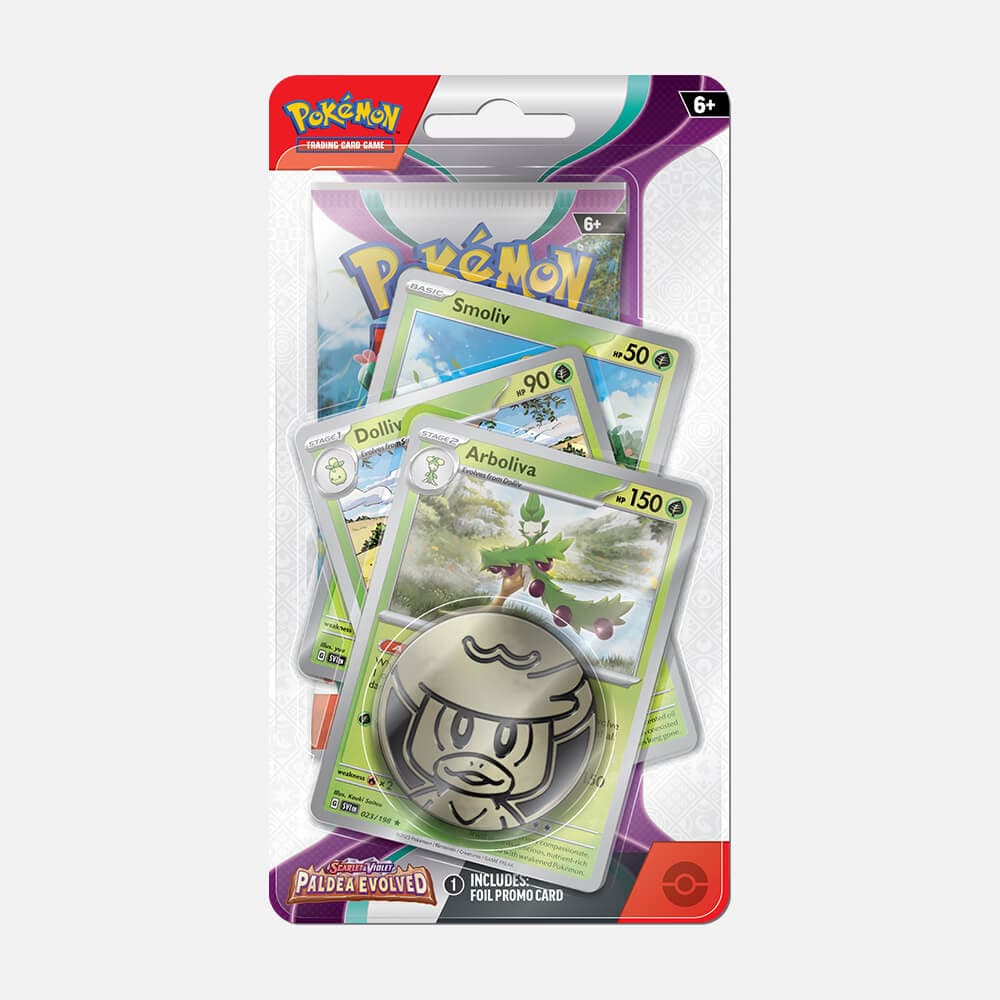 Pokémon karte (SV02) Paldea Evolved Premium Checklane Blister Arboliva