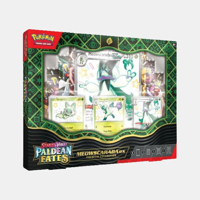 Pokémon karte Paldean Fates Premium Collection Shiny Meowscarada EX