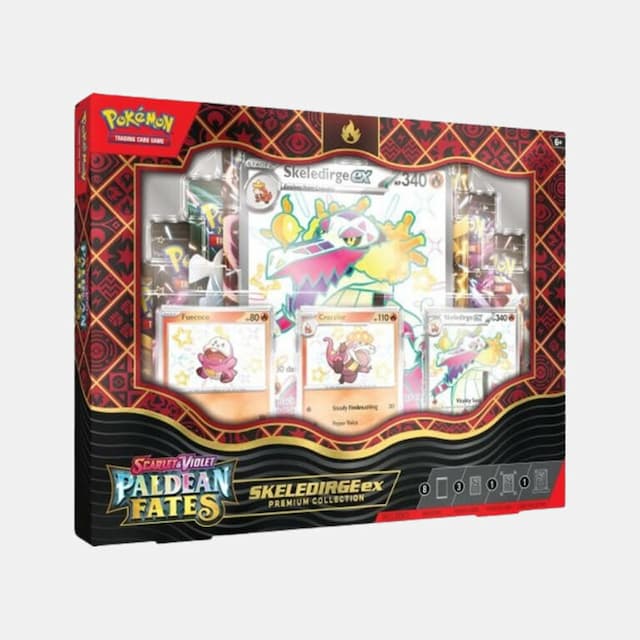 Pokémon karte Paldean Fates Premium Collection Shiny Skeledirge EX
