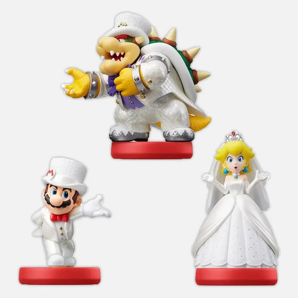 Figura Super Mario Wedding Outfit Triple Pack (Mario, Peach, and Bowser)