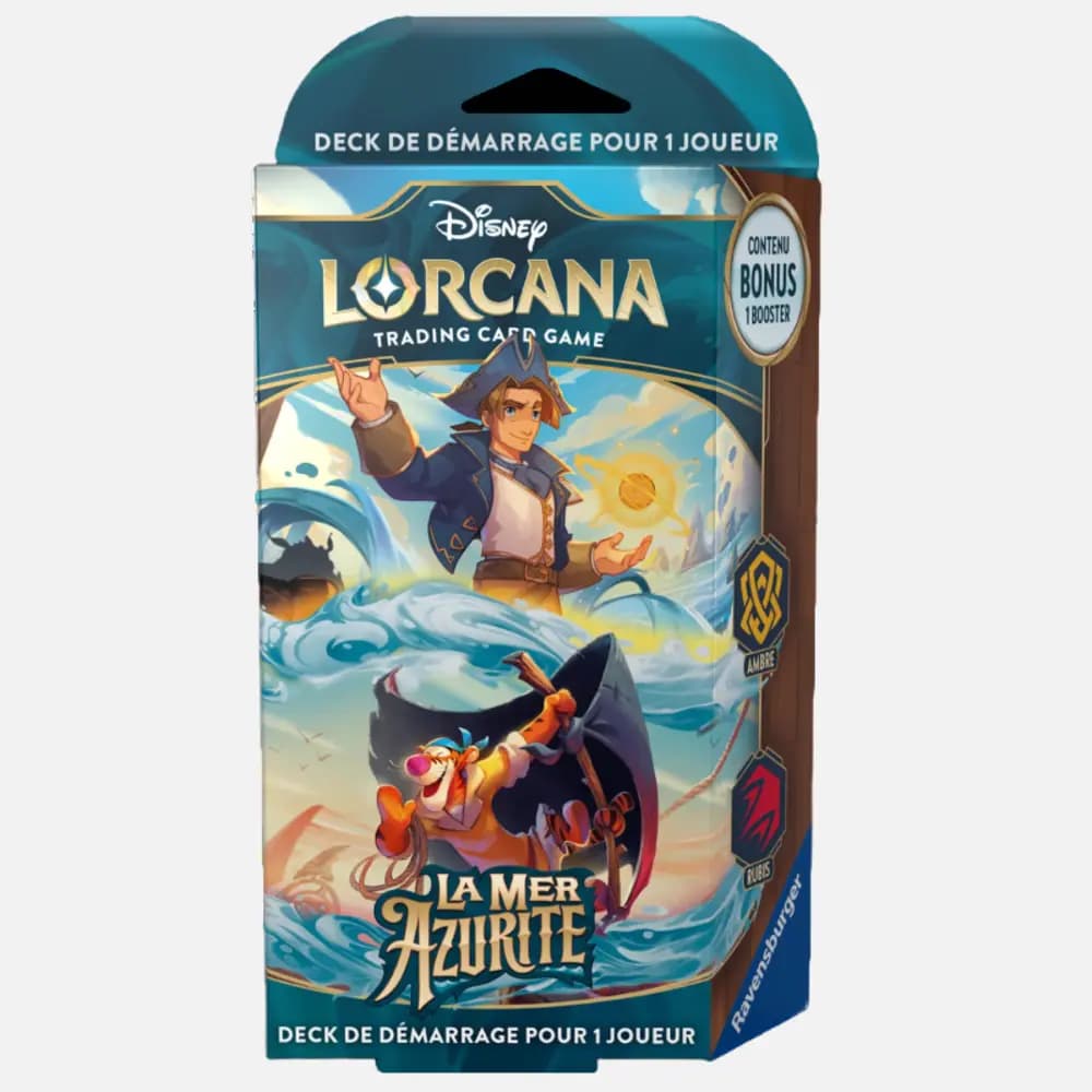 Disney Lorcana - Azurite Sea Starter Deck - Jim Hawkins & Tigger