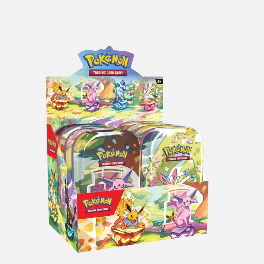 Pokémon karte Prismatic Evolutions Mini Tin Display
