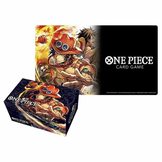 One Piece igralna podloga in zaščitna škatlica Portgas.D.Ace