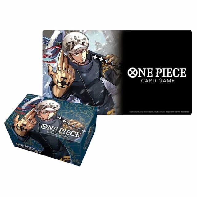One Piece igralna podloga in zaščitna škatlica Trafalgar Law