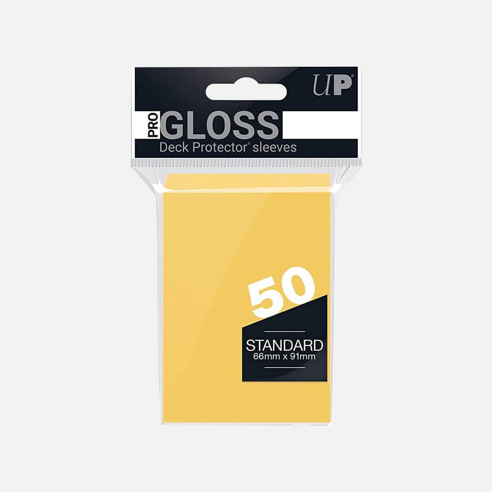 PRO-Gloss Yellow Standard Deck Protector Sleeves (50pcs)