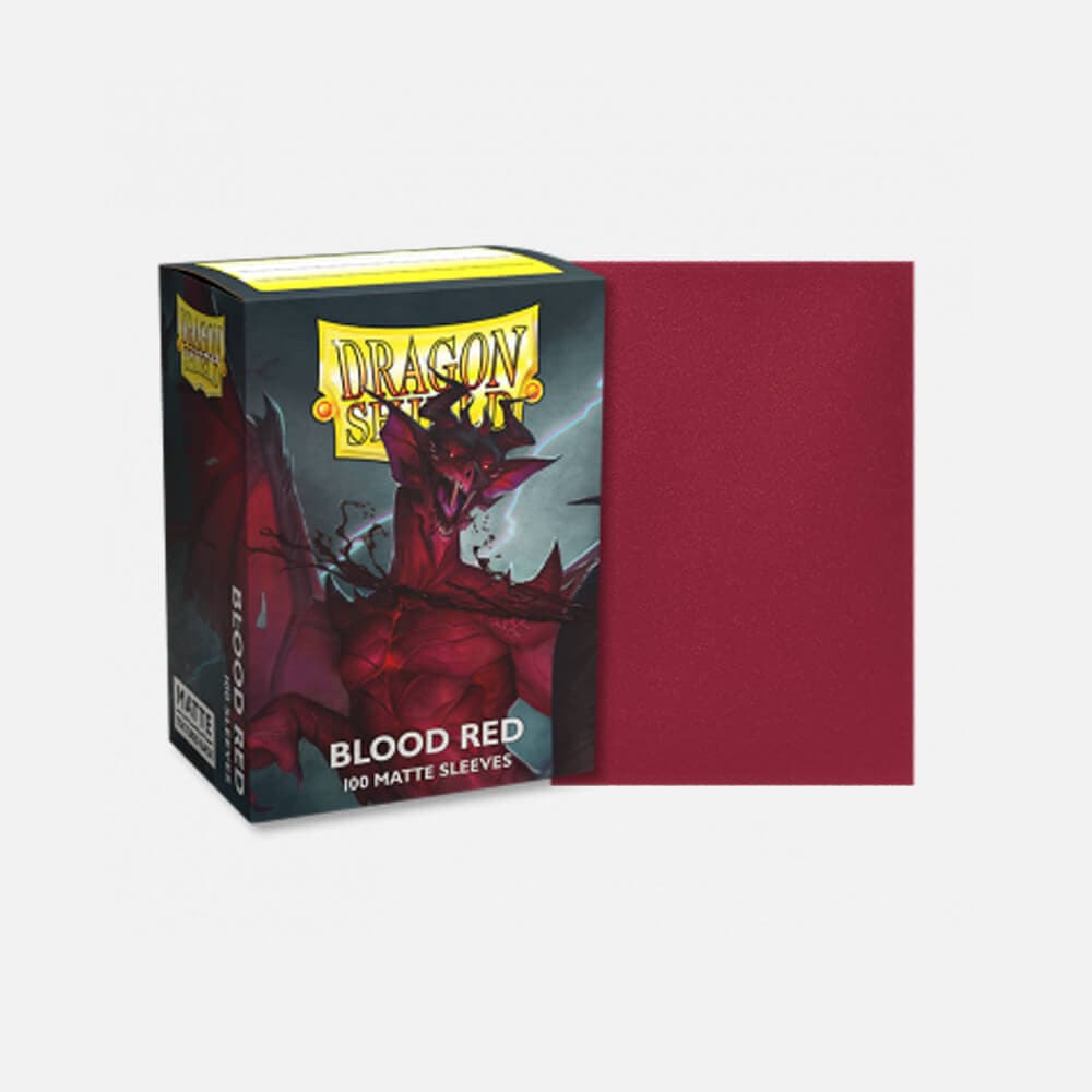 Dragon Shield (DS): Matte Blood Red Sleeves (100pcs)
