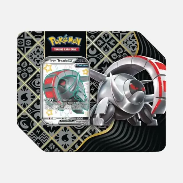 Paldean Fates Tin 5-booster Shiny Iron Treads ex - Pokémon cards