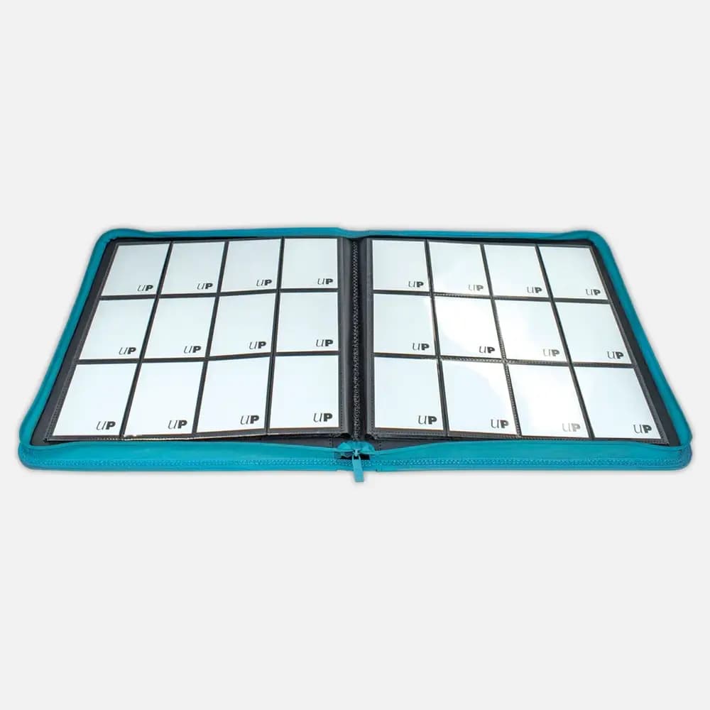 12-Pocket Vivid Light Blue Zippered PRO-Binder